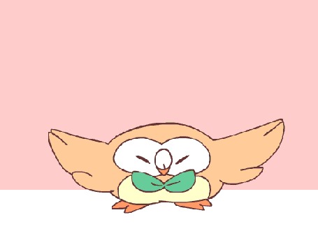 Анимация Rowlet / Роулет из аниме Pokemon / Покемон