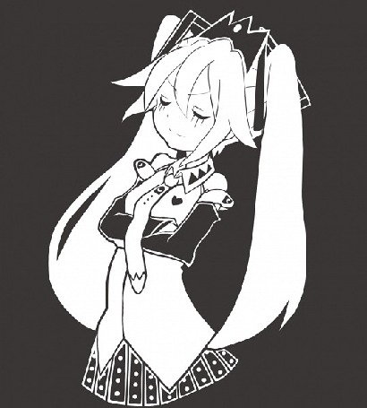 Анимация Vocaloid Hatsune Miku Black / Вокалоид Хацунэ Мику Черный