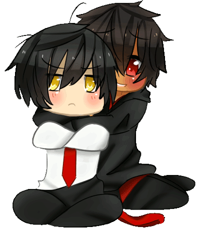 Анимация Два чибика на белом фоне, by CuteNikeChan, гифка Два чибика на белом фоне, by CuteNikeChan