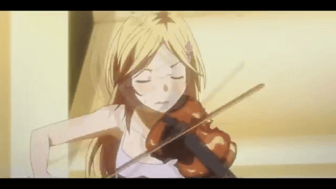 Анимация Каори Миязоно / Kaori Miyazono и Косэй Арима из аниме Твоя апрельская ложь / Shigatsu wa Kimi no Uso, гифка Каори Миязоно / Kaori Miyazono и Косэй Арима из аниме Твоя апрельская ложь / Shigatsu wa Kimi no Uso