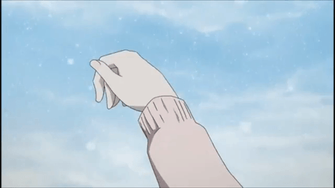 Анимация Рука на фоне неба, аниме Твоя апрельская ложь / Shigatsu wa Kimi no Uso, гифка Рука на фоне неба, аниме Твоя апрельская ложь / Shigatsu wa Kimi no Uso