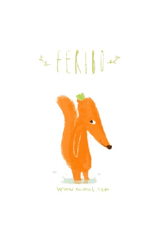 Анимация Лисичка прыгает на белом фоне,(Feribo / ферибо), by Oamul Lu
