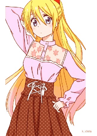 Анимация Chitoge Kirisaki / Читогэ Кирисаки из аниме Nisekoi / Притворная любовь