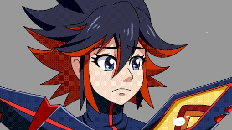 Анимация Ryuuko Matoi / Рюко Матой из аниме Kill la Kill / Убей или умри, by bocodamondo