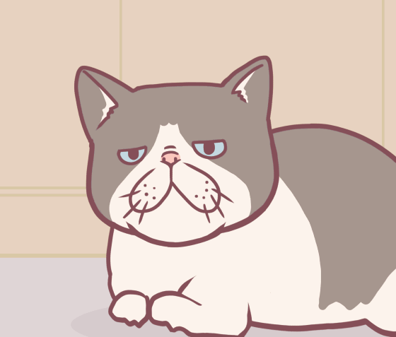 Анимация Кот и девочка на улице, гифка Кот и девочка на улице