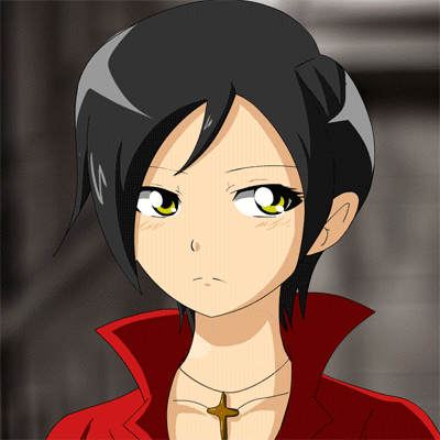 Анимация Темноволосая девушка с крестиком на шее, by bocodamondo, гифка Темноволосая девушка с крестиком на шее, by bocodamondo