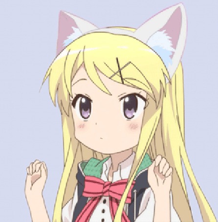 Анимация Karen Kujou / Карен Куджо из аниме Kiniro Mosaic / Золотая мозаика
