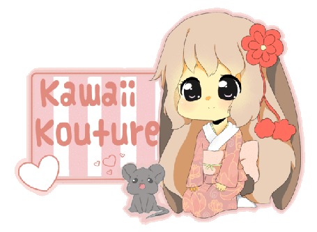 Анимация Чибик с мышкой на белом фоне (kawaii kouture), by MechanicMocha