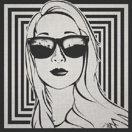 Анимация Девушка в солнцезащитных очках, by VoltaBass