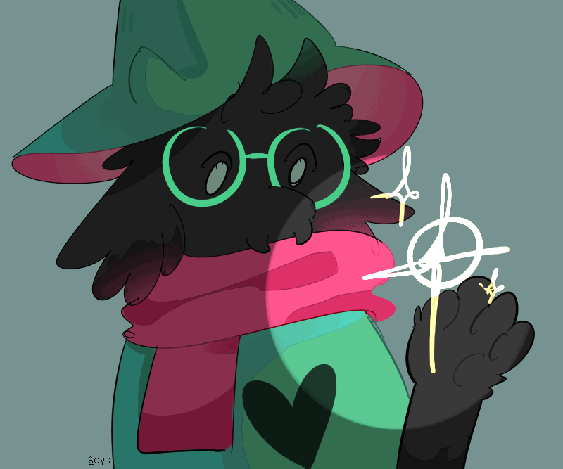 Анимация Ralsei из игры Undertale, by 6oys, гифка Ralsei из игры Undertale, by 6oys