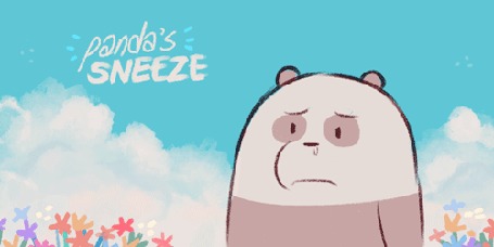 Анимация Panda / Панда из мультсериала We Bare Bears / Вся правда о медведях (Pandau s sneeze)