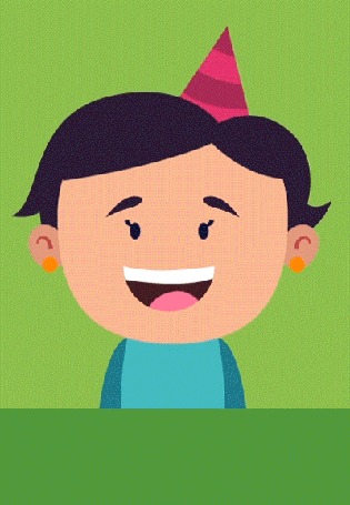 Анимация Девушка задувает свечи на именинном торте, by KellerAC