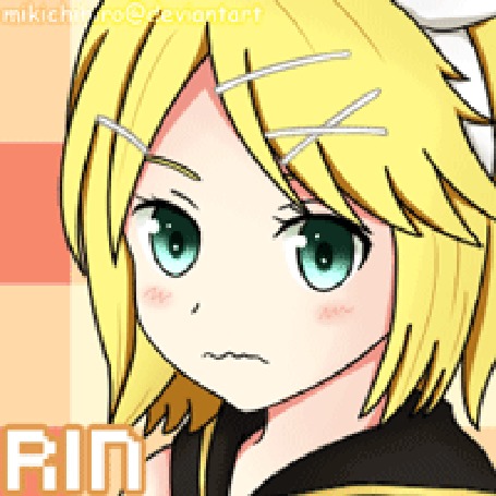 Анимация Vocaloid Kagamine Rin / Вокалоид Кагамине Рин, by mikichihiro