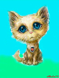 Анимация Котенок с голубыми глазами, by Akela73, гифка Котенок с голубыми глазами, by Akela73