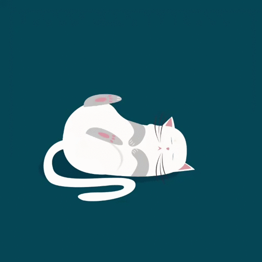 Анимация Спящий кот реагирует на катящийся клубок ниток, by Angelique Rubin, гифка Спящий кот реагирует на катящийся клубок ниток, by Angelique Rubin