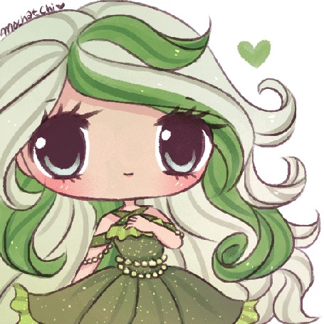 Анимация Чибик на белом фоне, by mochatchi