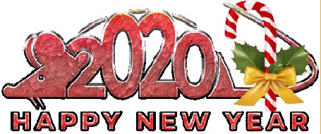 Анимация Символ 2020 года-мышка, (Happy New Year / счастливого нового года)