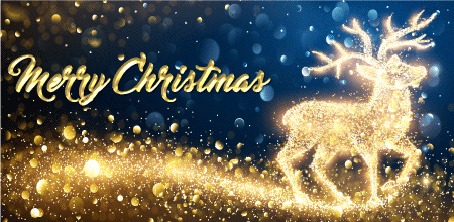 Анимация Праздничный сияющий олень, (Merry Christmas / с рождеством), by KmyGraphic