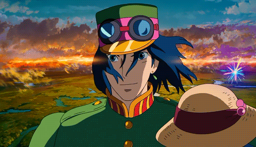 Анимация Howl / Хаул и Кальцифер из аниме Howls Moving Castle / Ходячий замок Хаула, гифка Howl / Хаул и Кальцифер из аниме Howls Moving Castle / Ходячий замок Хаула