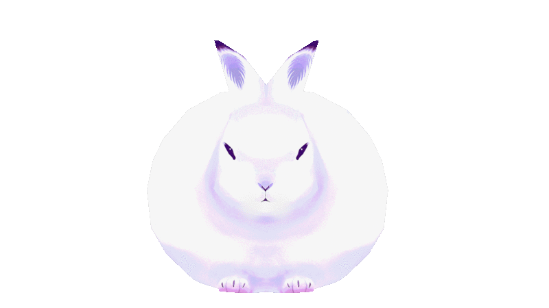 Анимация Вращающийся белый кролик, by Shalmons, гифка Вращающийся белый кролик, by Shalmons