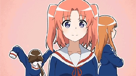 Анимация Kobeni Yonomori / Кобэни Йономори, Benio Yonomori / Бэнио Йономори и Mashiro Mitsumine / Маширо Мицуминэ из аниме Mikakunin de Shinkoukei / Помолвлена с незнакомцем