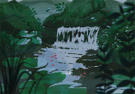 Анимация Небольшой водопад, by mienar