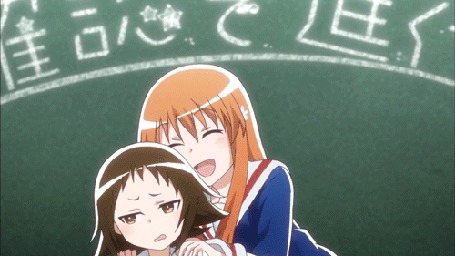 Анимация Mashiro Mitsumine / Маширо Мицуминэ и Benio Yonomori / Бэнио Йономори из аниме Mikakunin de Shinkoukei / Помолвлена с незнакомцем