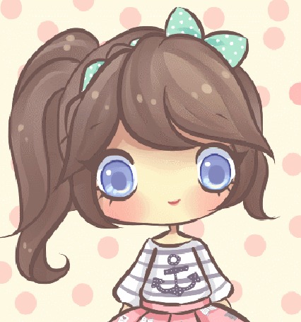 Анимация Голубоглазый чибик, by mochatchi