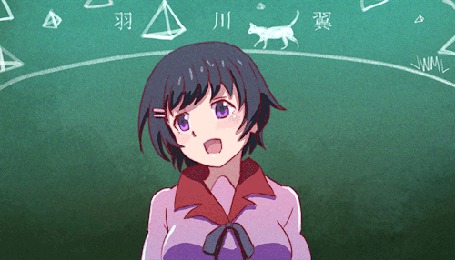 Анимация Tsubasa Hanekawa / Цубаса Ханэкава из аниме Monogatari Series: Second Season / Цикл историй: Второй сезон