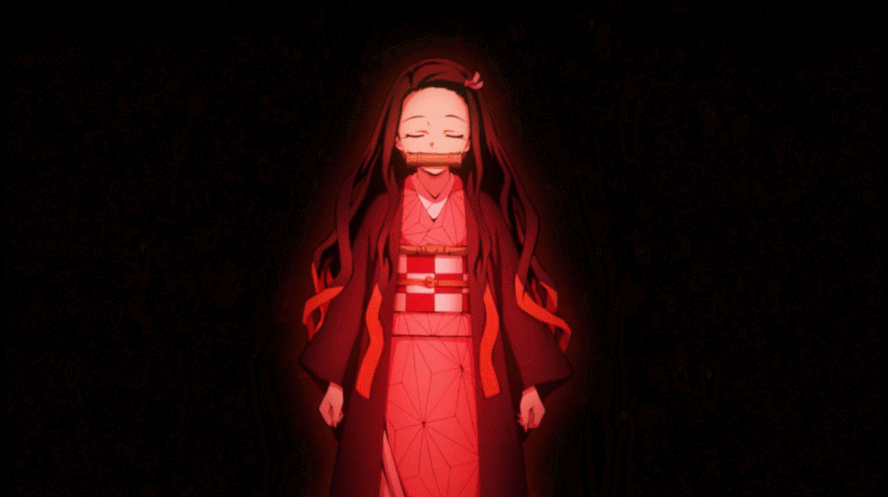 Анимация Nezuko Kamado / Нэдзуко Камадо из аниме Kimetsu no Yaiba / Клинок, рассекающий демонов, гифка Nezuko Kamado / Нэдзуко Камадо из аниме Kimetsu no Yaiba / Клинок, рассекающий демонов