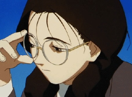 Анимация Девушка снимает очки, аниме Experiments Lain / Эксперименты Лэйн