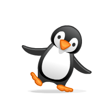 Анимация Танцующий пингвин на белом фоне, гифка Танцующий пингвин на белом фоне