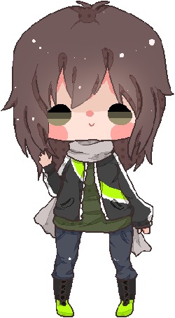 Анимация Чибик на белом фоне, by zomgO3O