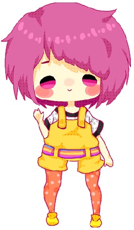 Анимация Чибик на белом фоне, by zomgO3O