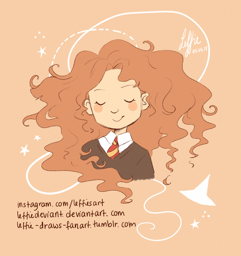 Анимация Hermione Granger / Гермиона Грейнджер из фильма Harry Potter / Гарри Поттер, by LeffiesArt, гифка Hermione Granger / Гермиона Грейнджер из фильма Harry Potter / Гарри Поттер, by LeffiesArt