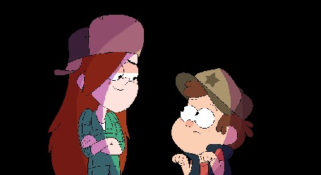 Анимация Wendy Corduroy / Венди Кордрой и Dipper Pines / Диппер Пайнс из мультсериала Gravity Falls / Гравити, by Legend-Mystery