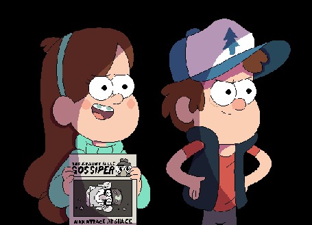 Анимация Dipper Pines / Диппер Пайнс и Mabel Pines / Мэйбл Пайнс из мультсериала Gravity Falls / Гравити Фолз, by Legend-Mystery