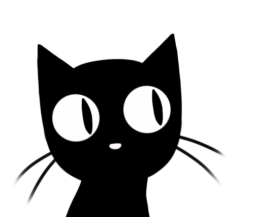 Анимация Черный котик, by Miisu, гифка Черный котик, by Miisu