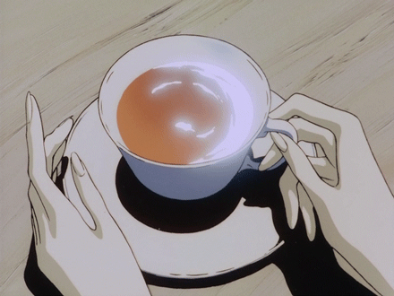 Анимация Чашка чая в руке, гифка Чашка чая в руке