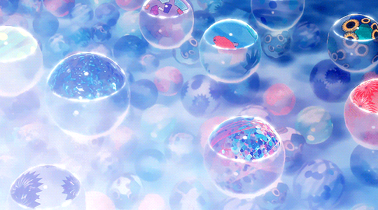 Анимация Мячики в воде, аниме Клинок, рассекающий демонов / Kimetsu no Yaiba, гифка Мячики в воде, аниме Клинок, рассекающий демонов / Kimetsu no Yaiba