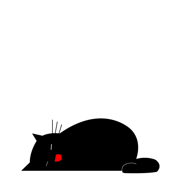 Анимация Черный кот спит, а потом открывает глаза и вскакивает, гифка Черный кот спит, а потом открывает глаза и вскакивает