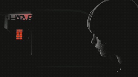 Анимация Девушка в авто едет по улице города