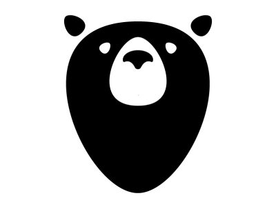 Анимация Морда медведя на белом фоне исчезает и появляется надпись Cub studio / Куб студия, гифка Морда медведя на белом фоне исчезает и появляется надпись Cub studio / Куб студия