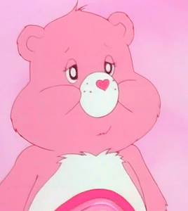 Анимация Весельчак / Cheer Bear из мультфильма Заботливые Мишки / The Care Bears, гифка Весельчак / Cheer Bear из мультфильма Заботливые Мишки / The Care Bears