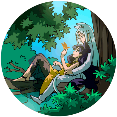 Анимация Девушка с парнем сидят на ветке дерева, by rikeza, гифка Девушка с парнем сидят на ветке дерева, by rikeza