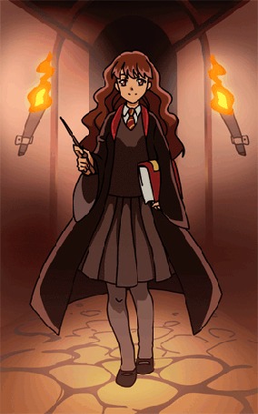 Анимация Hermione Granger / Гермиона Грейнджер из фильма Harry Potter / Гарри Поттер, by rikeza