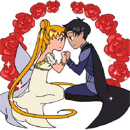 Анимация Usagi Tsukino / Усаги Цукино и Mamoru Chiba / Мамору Чиба из аниме Bishoujo Senshi Sailor Moon / Красавица-воин Сейлор Мун, by rikeza