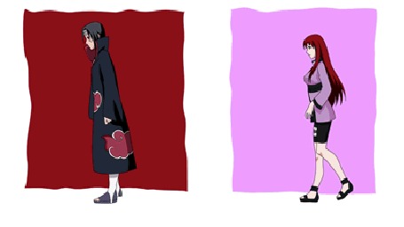 Анимация Itachi Uchiha / Итачи Учиха и Sunaki Haruno / Сунаки харуно из аниме Naruto / Наруто, by rikeza