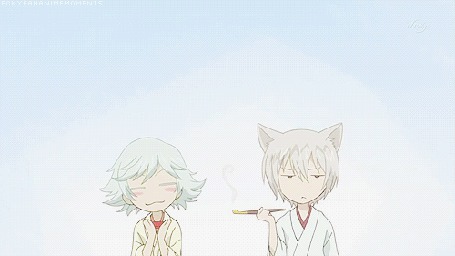 Анимация Томое / Tomoe и Мидзуки / Mizuki из аниме Очень приятно, Бог / Kamisama Hajimemashita