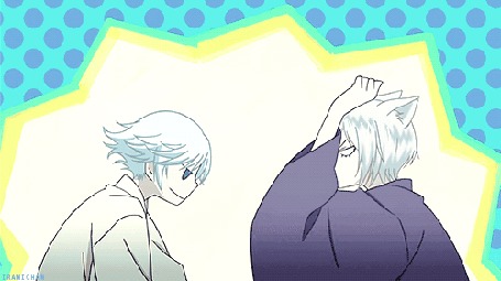 Анимация Томое / Tomoe и Мидзуки / Mizuki из аниме Очень приятно, Бог / Kamisama Hajimemashita